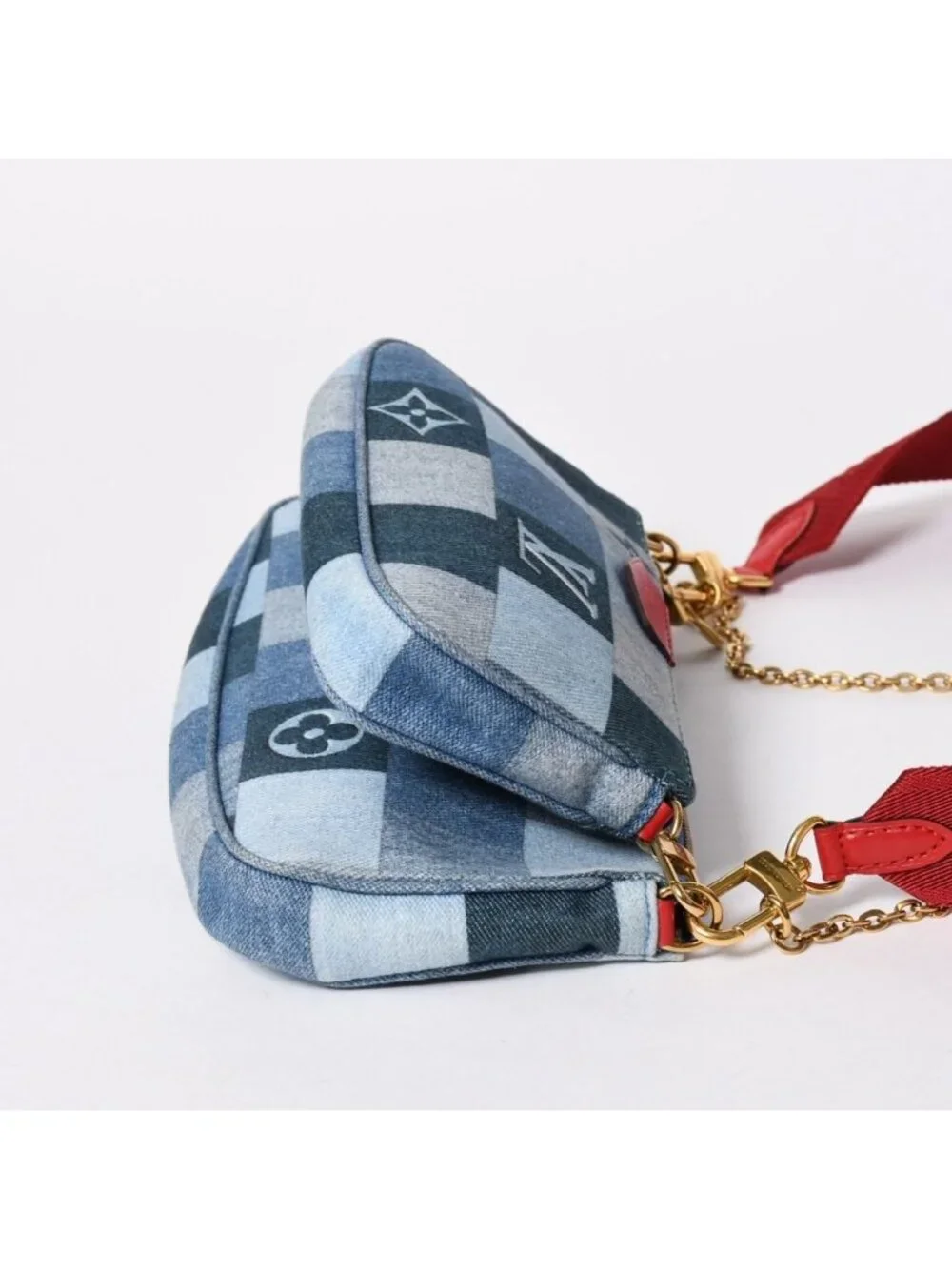 Louis Vuitton Multi Pochette Accessoires Pouch Denim Monogram